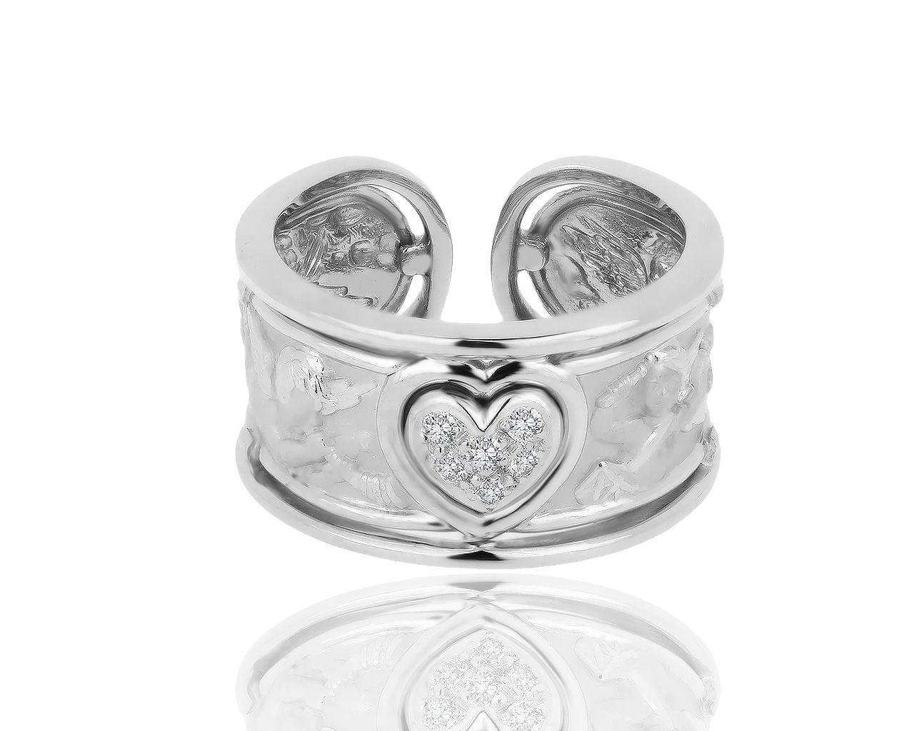 Неординарное золотое кольцо с бриллиантами 0.09ct Carrera y Carrera 280619/6