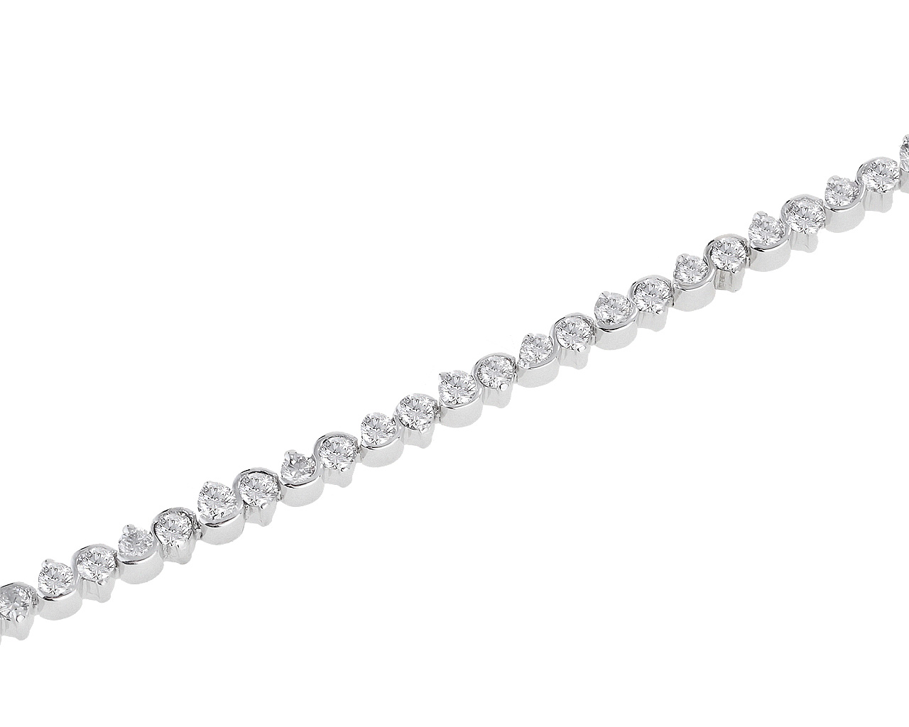 Притягательный золотой браслет с бриллиантами 3.00ct