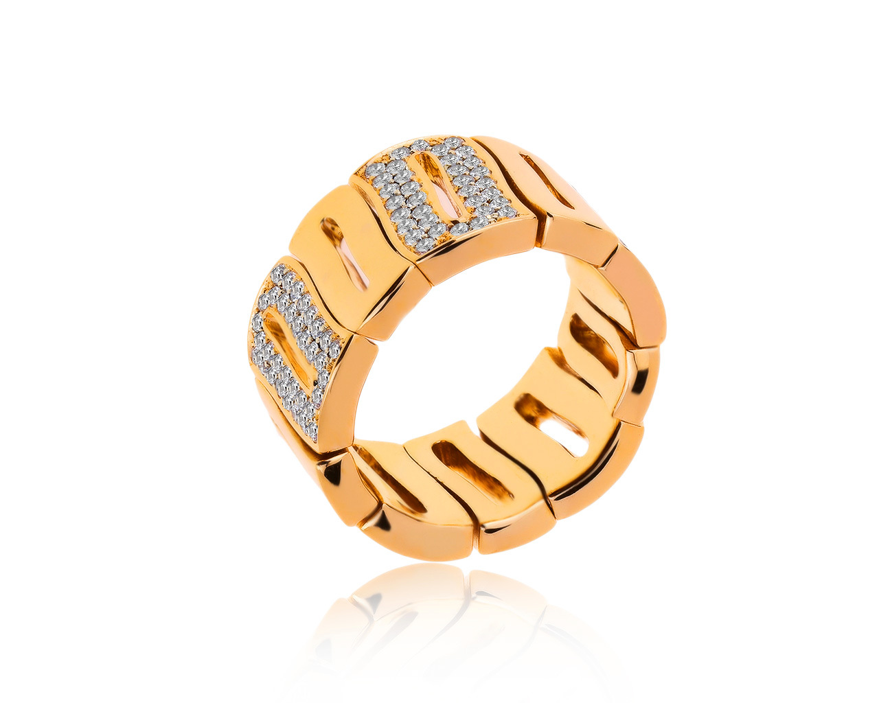 Оригинальное золотое кольцо с бриллиантами 1.67ct Stockert&Cie