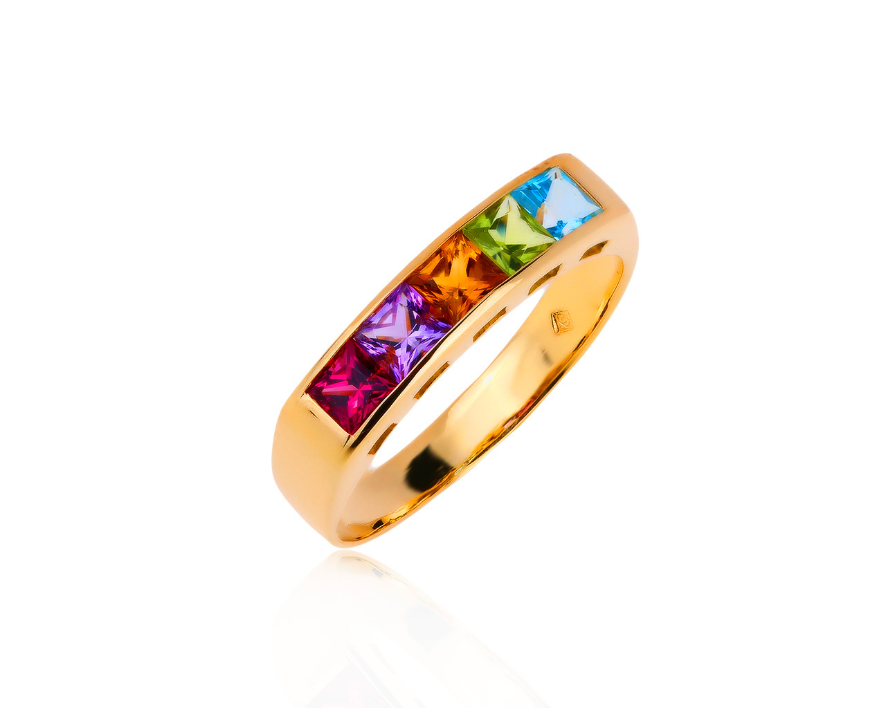 Оригинальное золотое кольцо с цветными камнями 1.56ct H.Stern 241219/17
