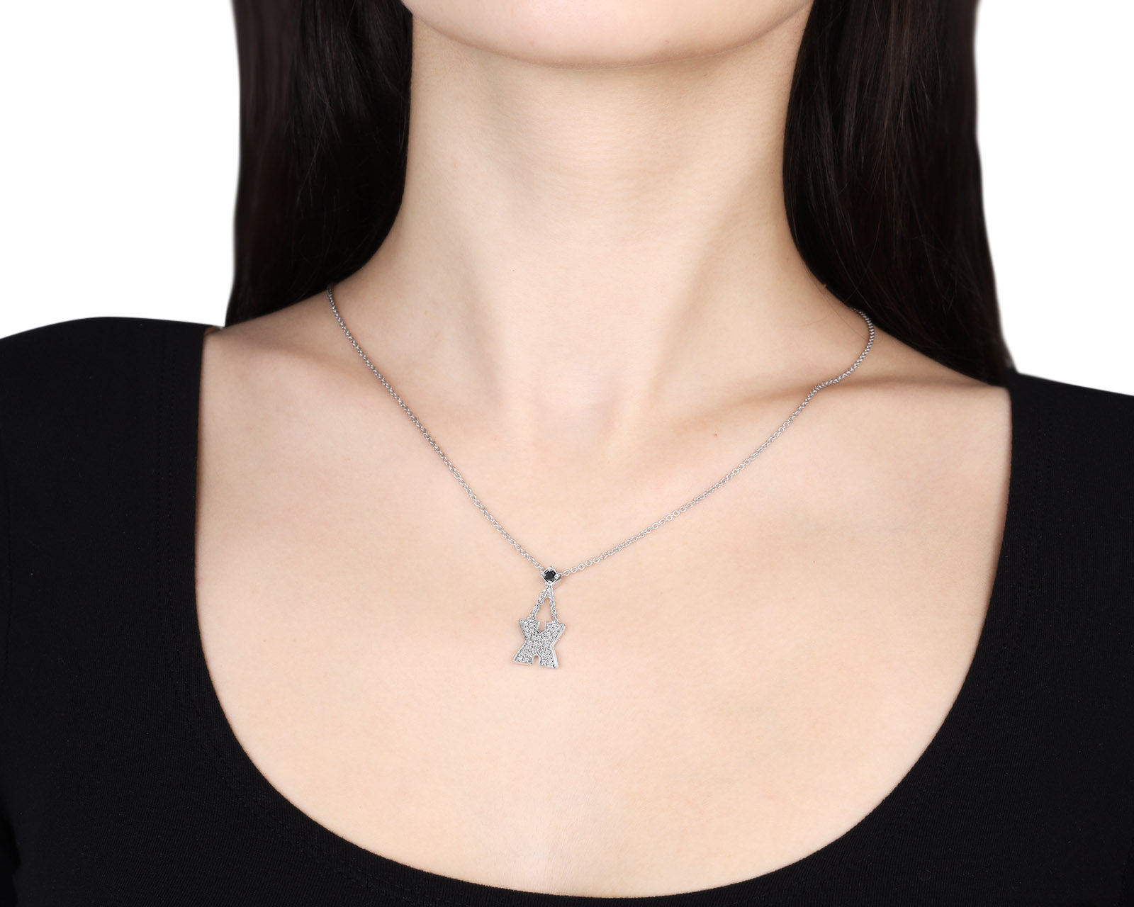 Роскошное золотое колье с бриллиантами 0.28ct