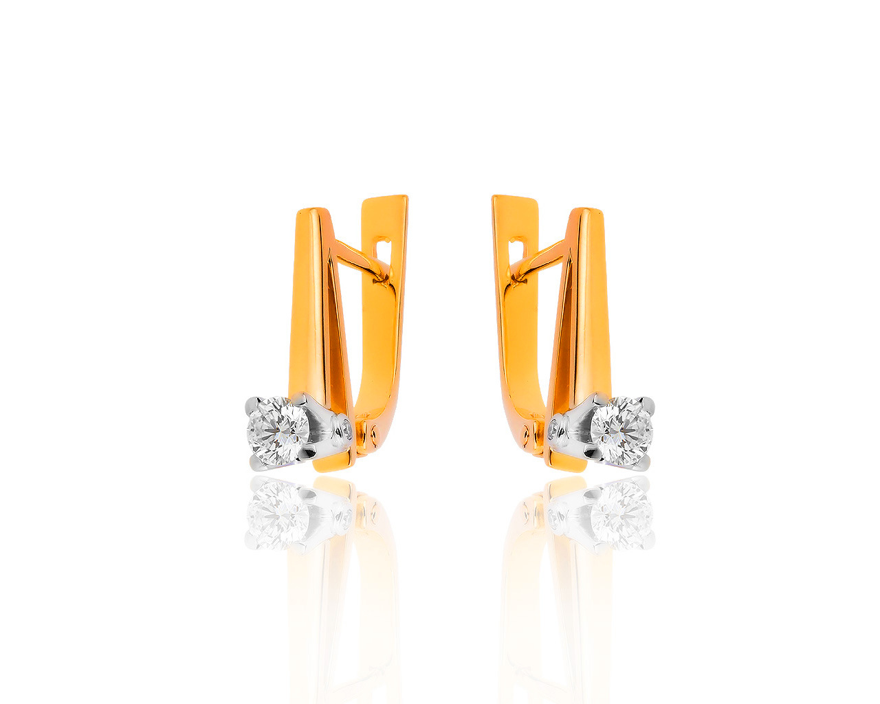 Очаровательные золотые серьги с бриллиантами 0.46ct 190919/5