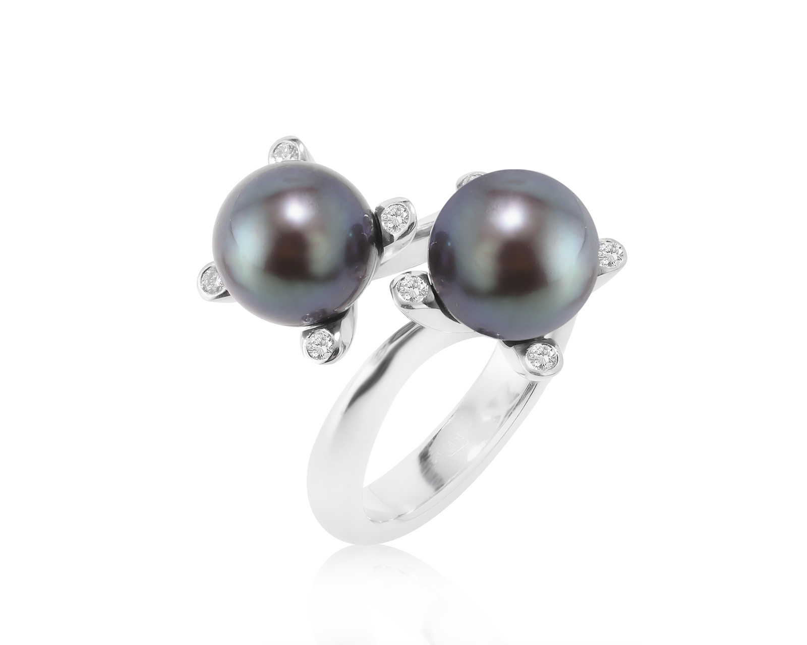 Чарующее золотое кольцо с жемчужинами 8.80 мм 080922/5