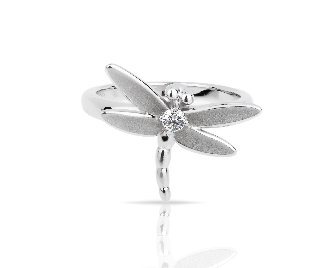 Оригинальное золотое кольцо с бриллиантом Tiffany&Co Dragonfly