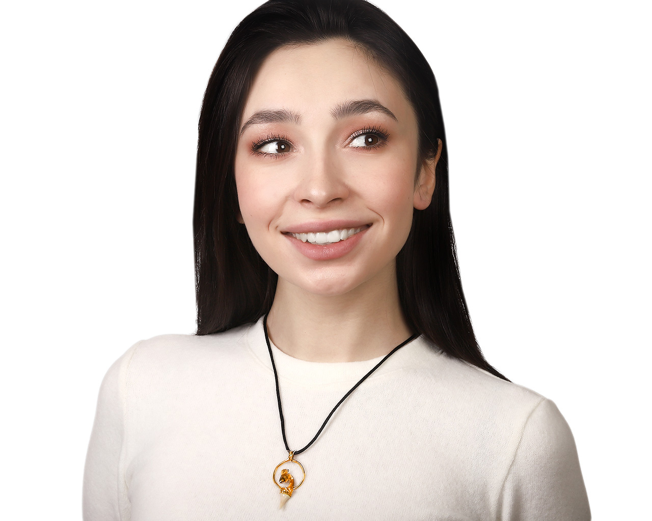 Нарядный золотой кулон с бриллиантом 0.05ct