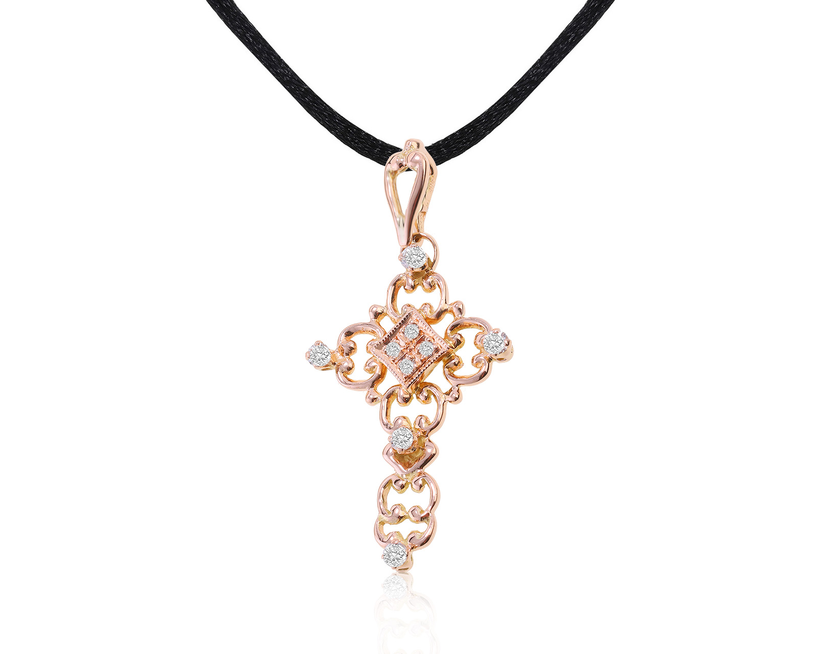 Безупречный золотой кулон с бриллиантами 0.33ct 200522/10