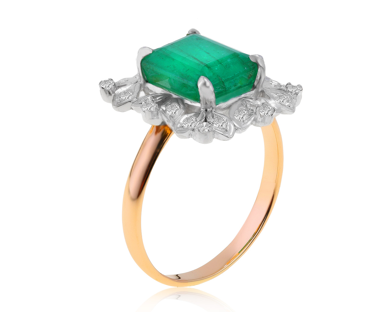 Изумительное золотое кольцо с изумрудом 4.88ct 160421/8