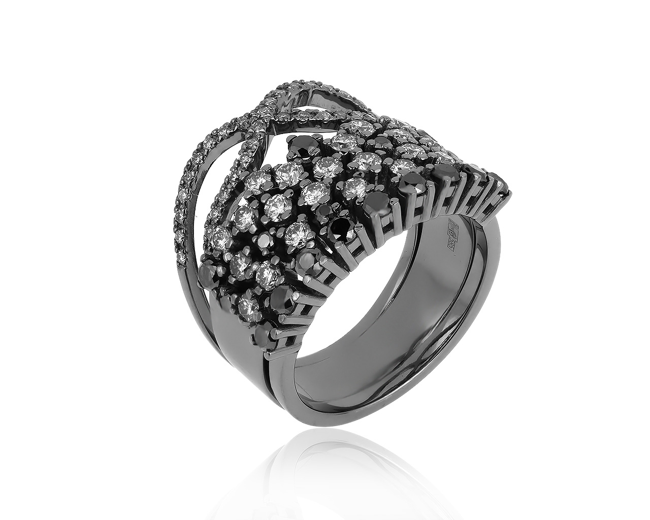 Завораживающее золотое кольцо с бриллиантами 1.60ct 110519/7