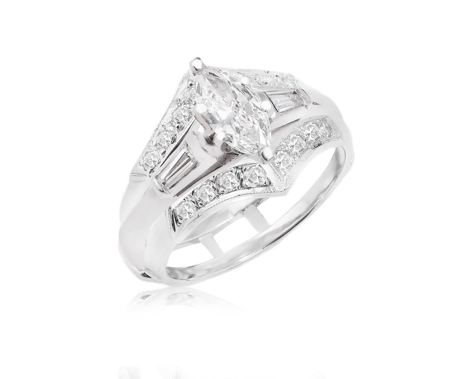 Золотое кольцо с бриллиантами 1.09ct 141023/4