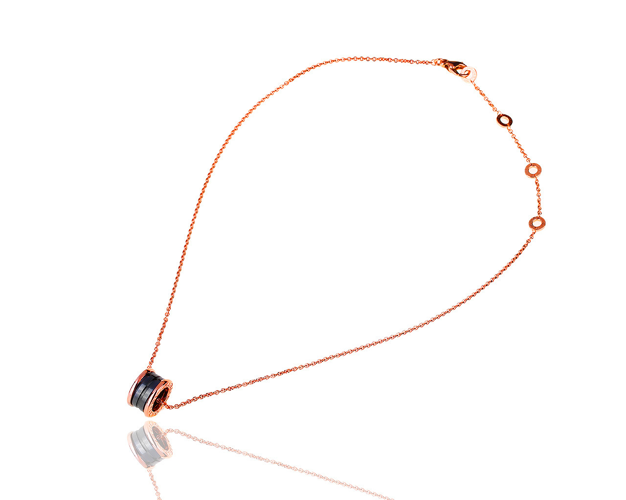 Золотая подвеска с керамикой Bvlgari B.Zero 1