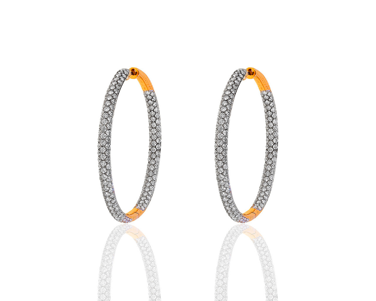 Удивительные золотые серьги с бриллиантами 6.05ct Damas 040619/19