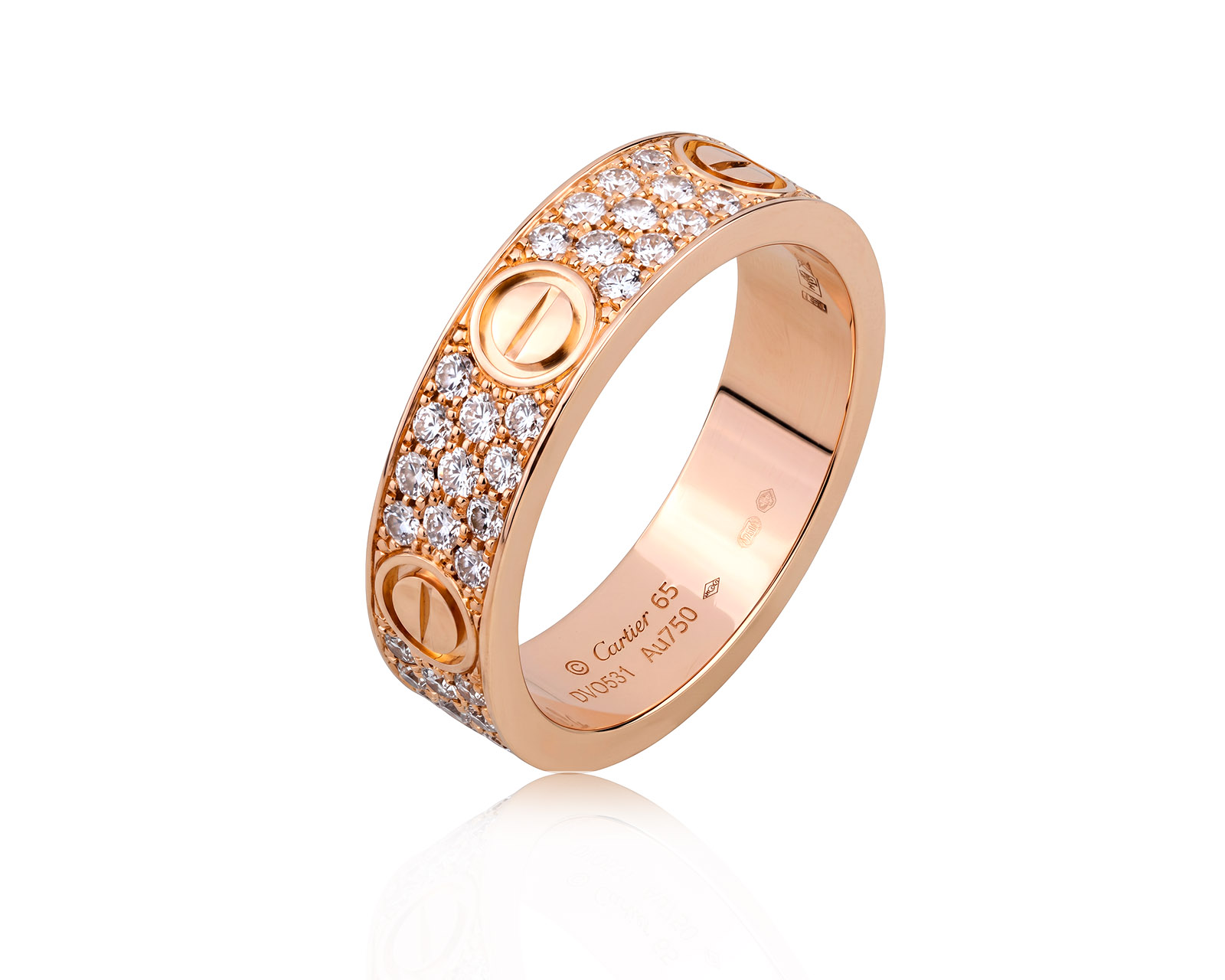 Оригинальное золотое кольцо с бриллиантами 0.77ct Cartier Love Classic 090726/5