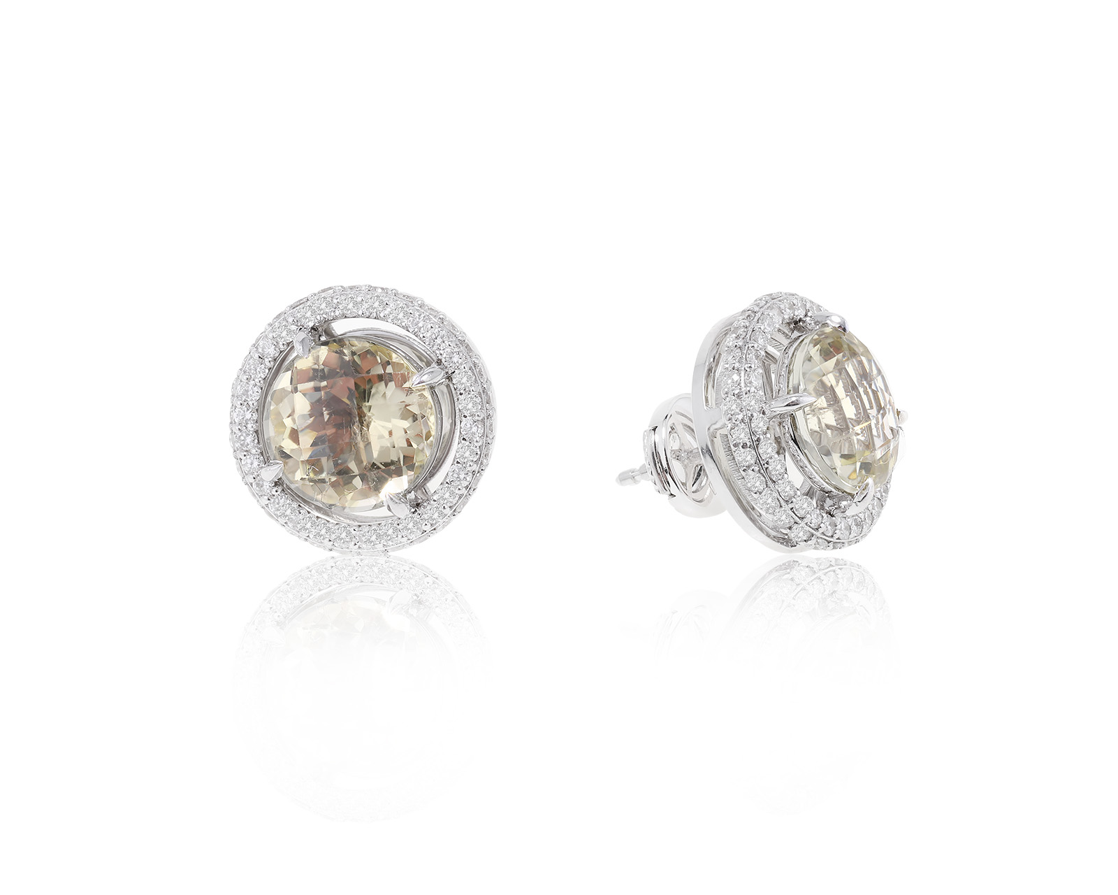 Притягательные золотые серьги с цитринами 3.50ct 160323/3