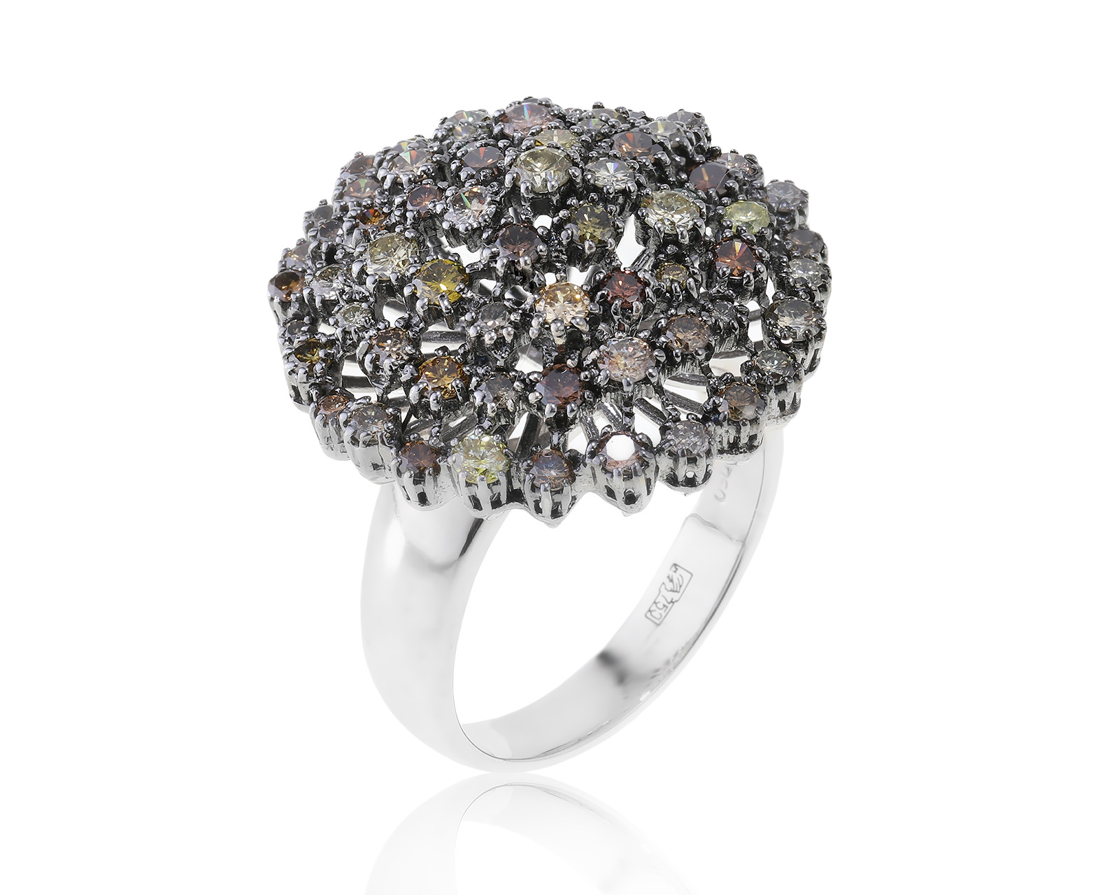 Завораживающее золотое кольцо с бриллиантами 2.16ct 180423/8