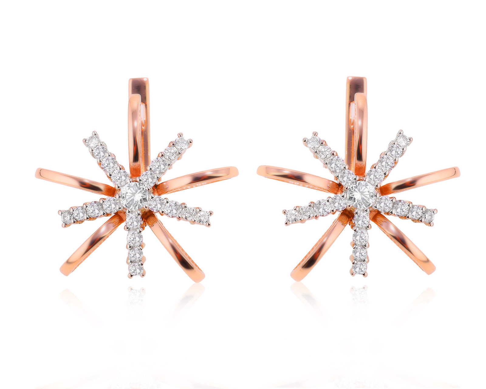 Золотые серьги с бриллиантами 0.80ct 100325/5 Золотые серьги с бриллиантами 0.80ct 100325/5
