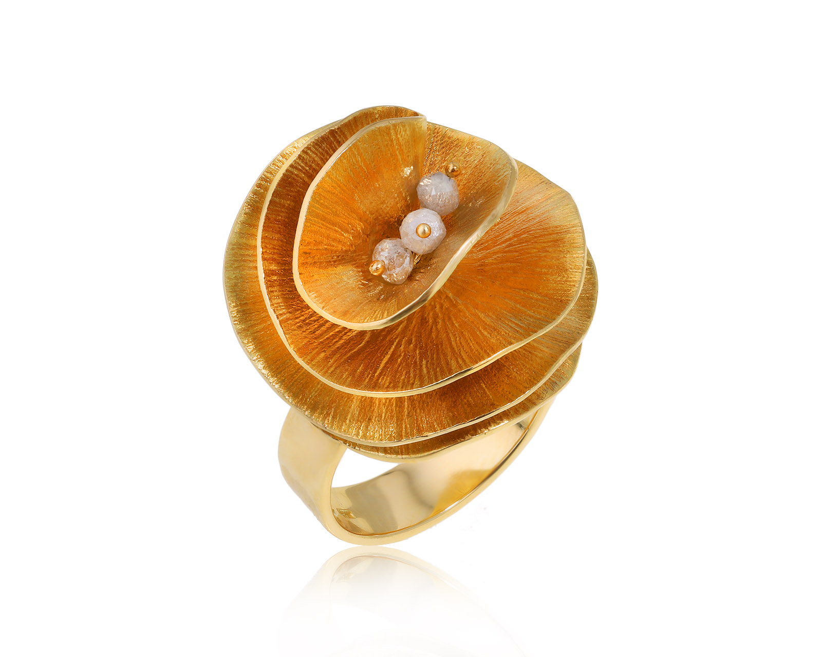 Оригинальное золотое кольцо с бриллиантами 1.05ct H.Stern