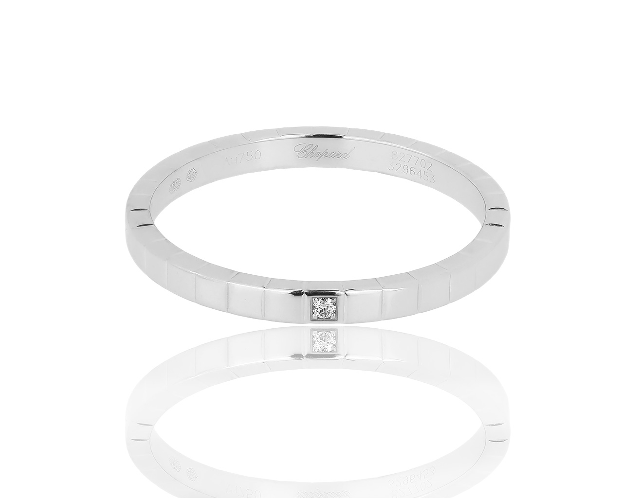 Золотое кольцо с бриллиантом 0.01ct Chopard Ice Cube 010818/7