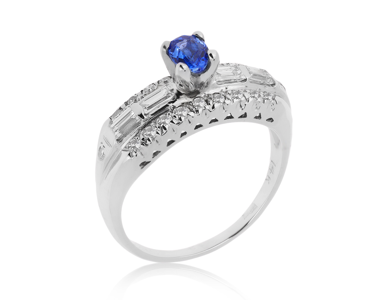Изящное золотое кольцо с сапфиром 0.31ct 250220/2