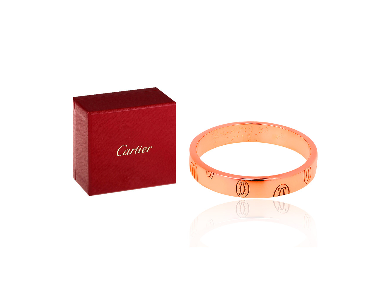 Оригинальное золотое кольцо Logo De Cartier