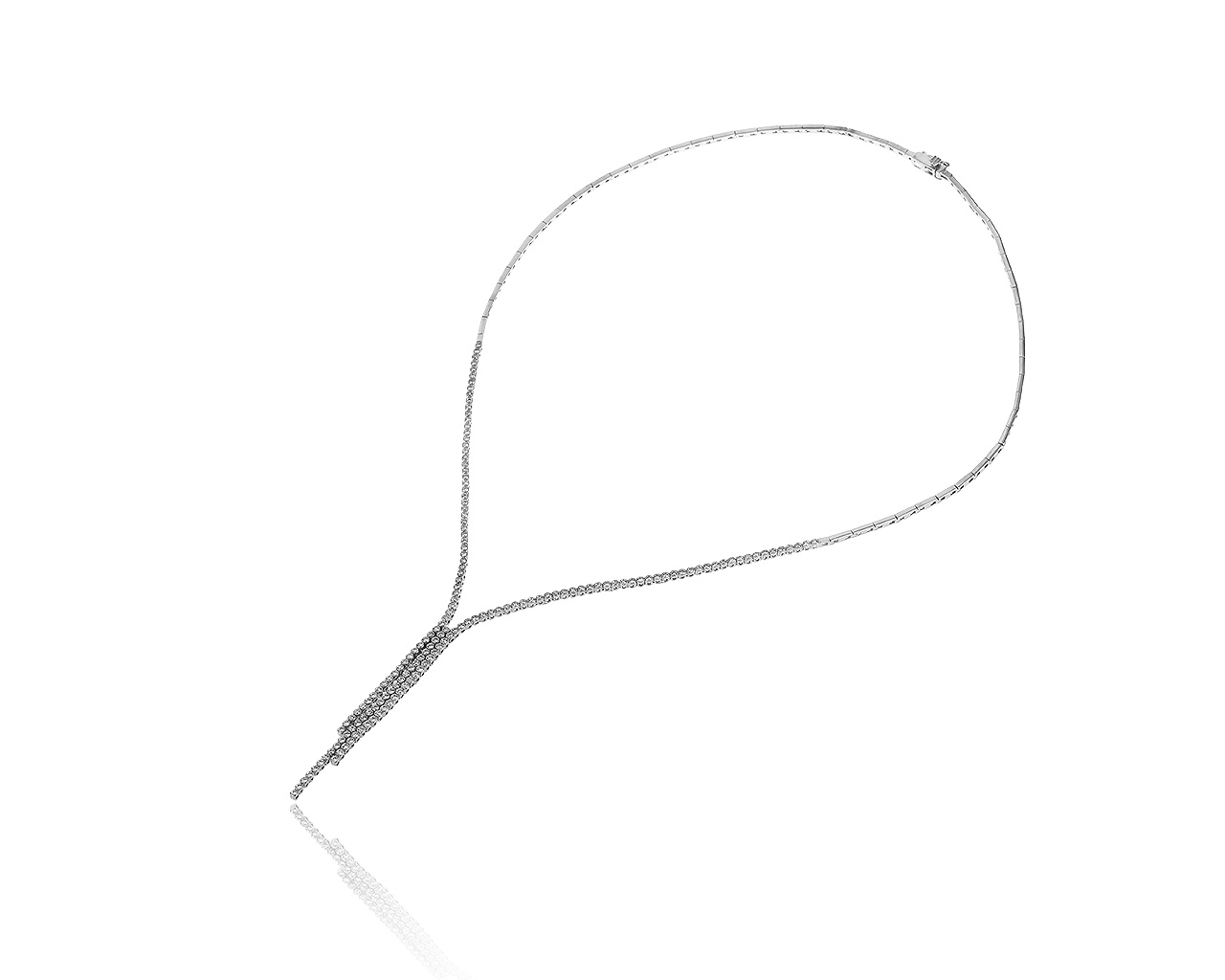 Богатое золотое колье с бриллиантами 1.60ct