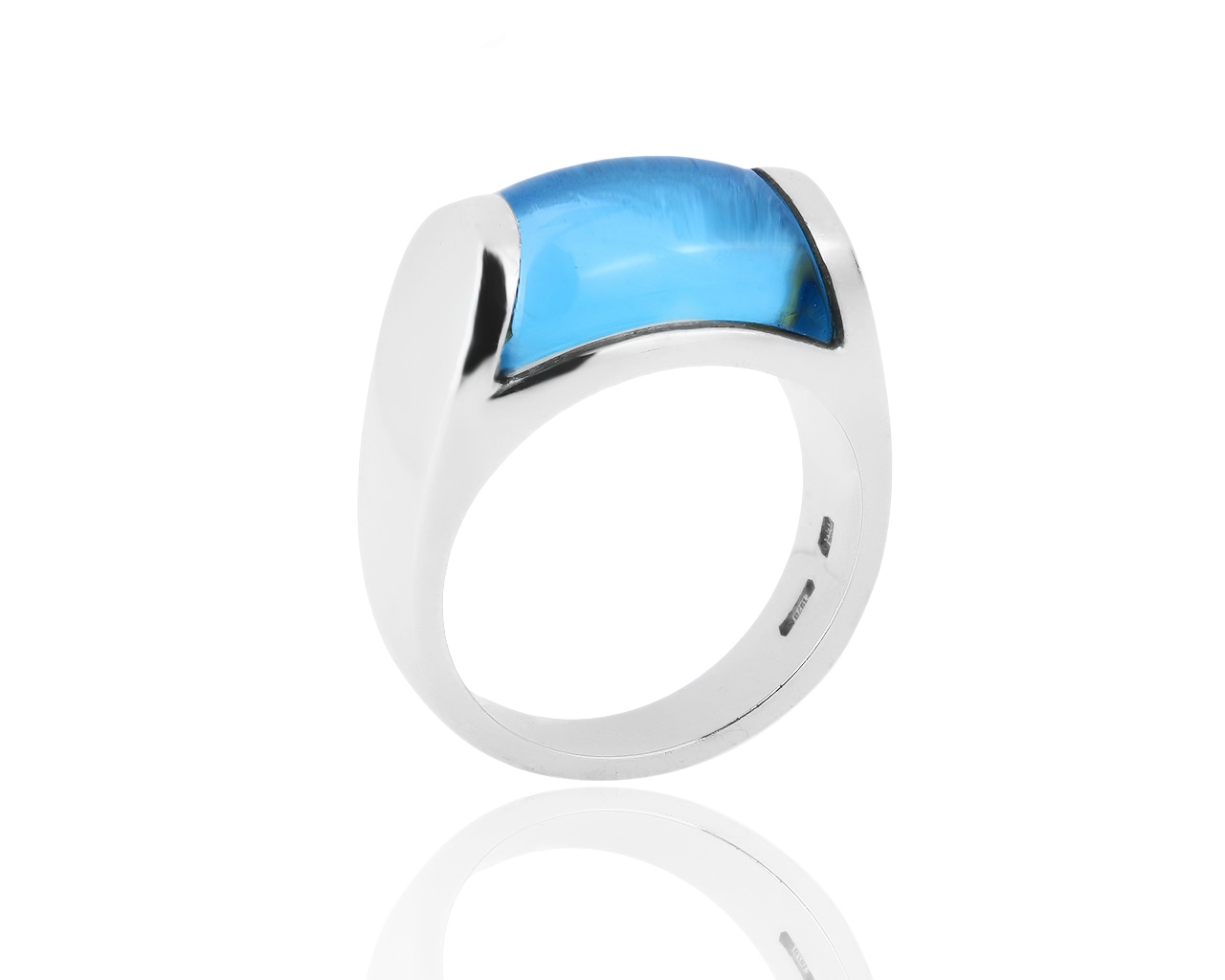 Оригинальное золотое кольцо с топазом Bvlgari Tronchetto 190219/2