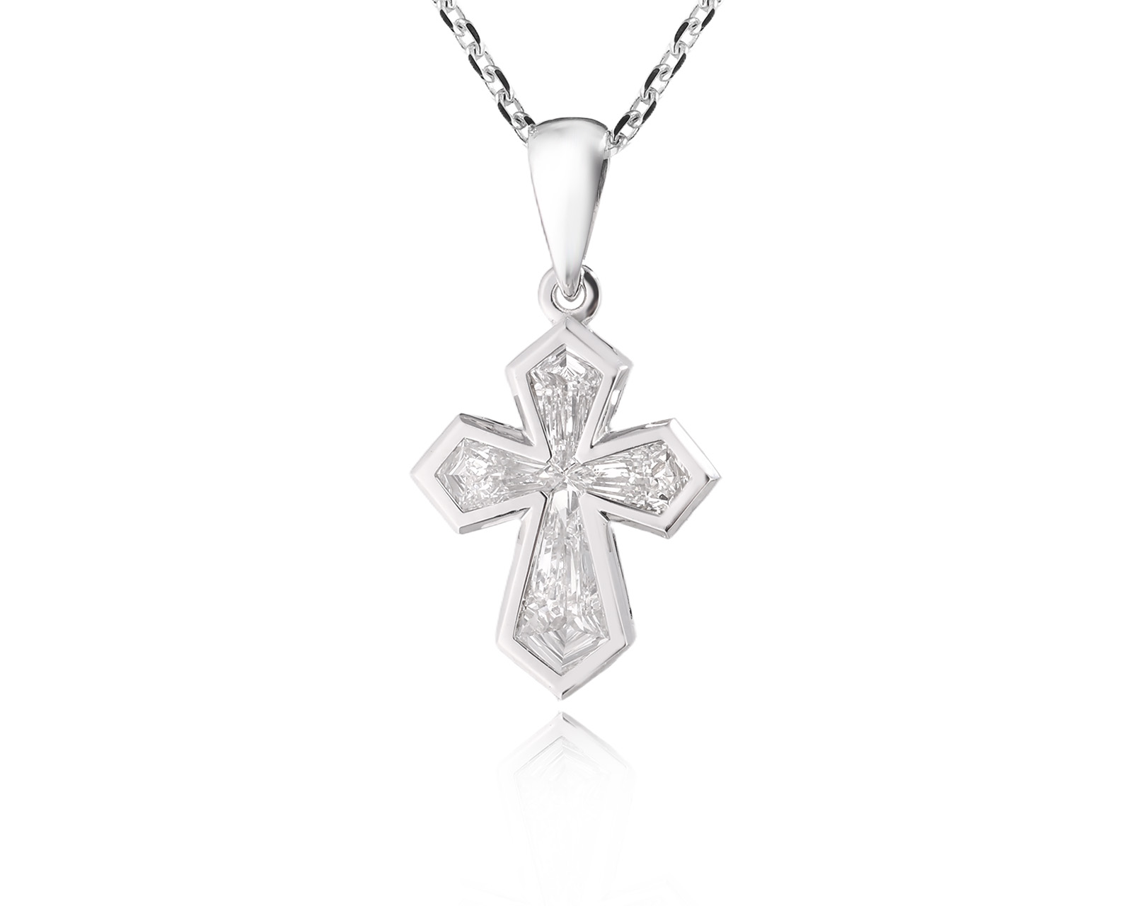 Золотой кулон с бриллиантами 0.57ct и турмалином параиба 0.01ct Evgeny Matveev 150426/Б310