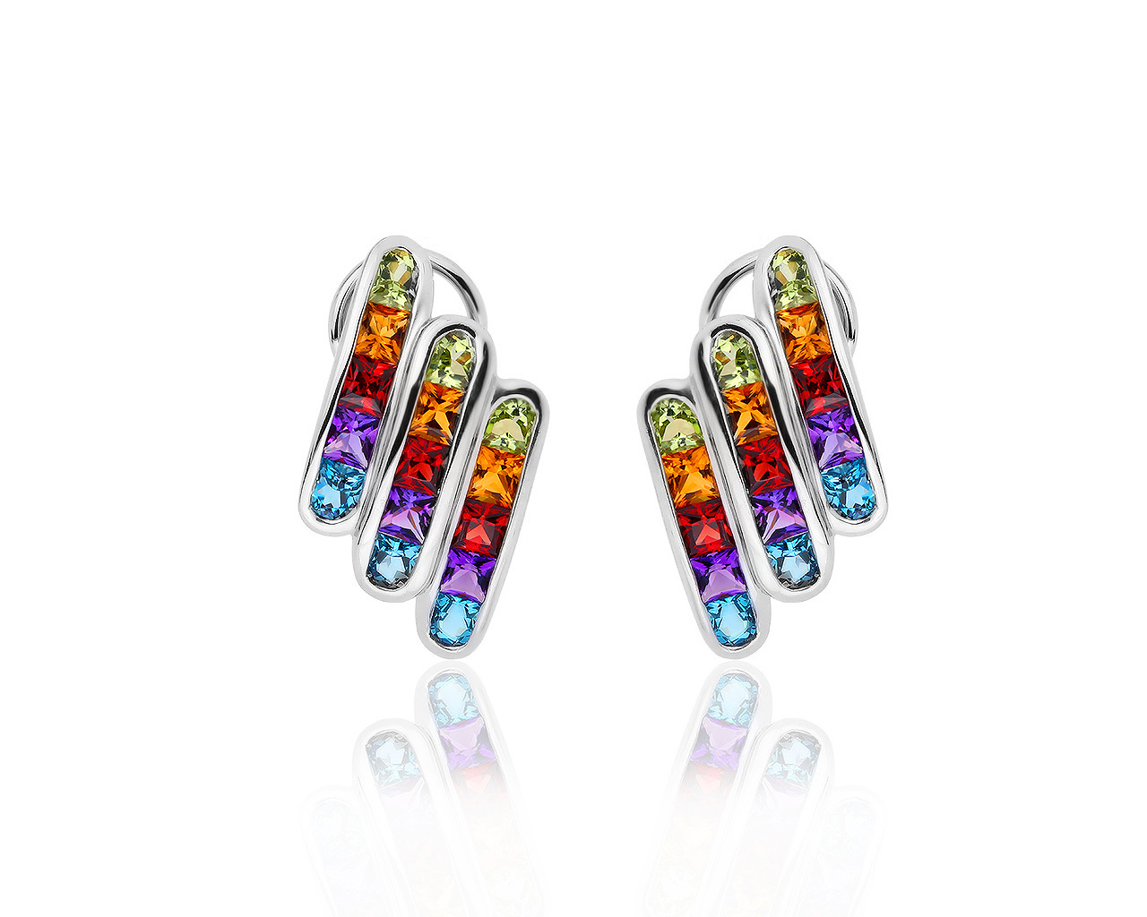 Оригинальные золотые серьги с цветными камнями 8.21ct H.Stern 281219/13