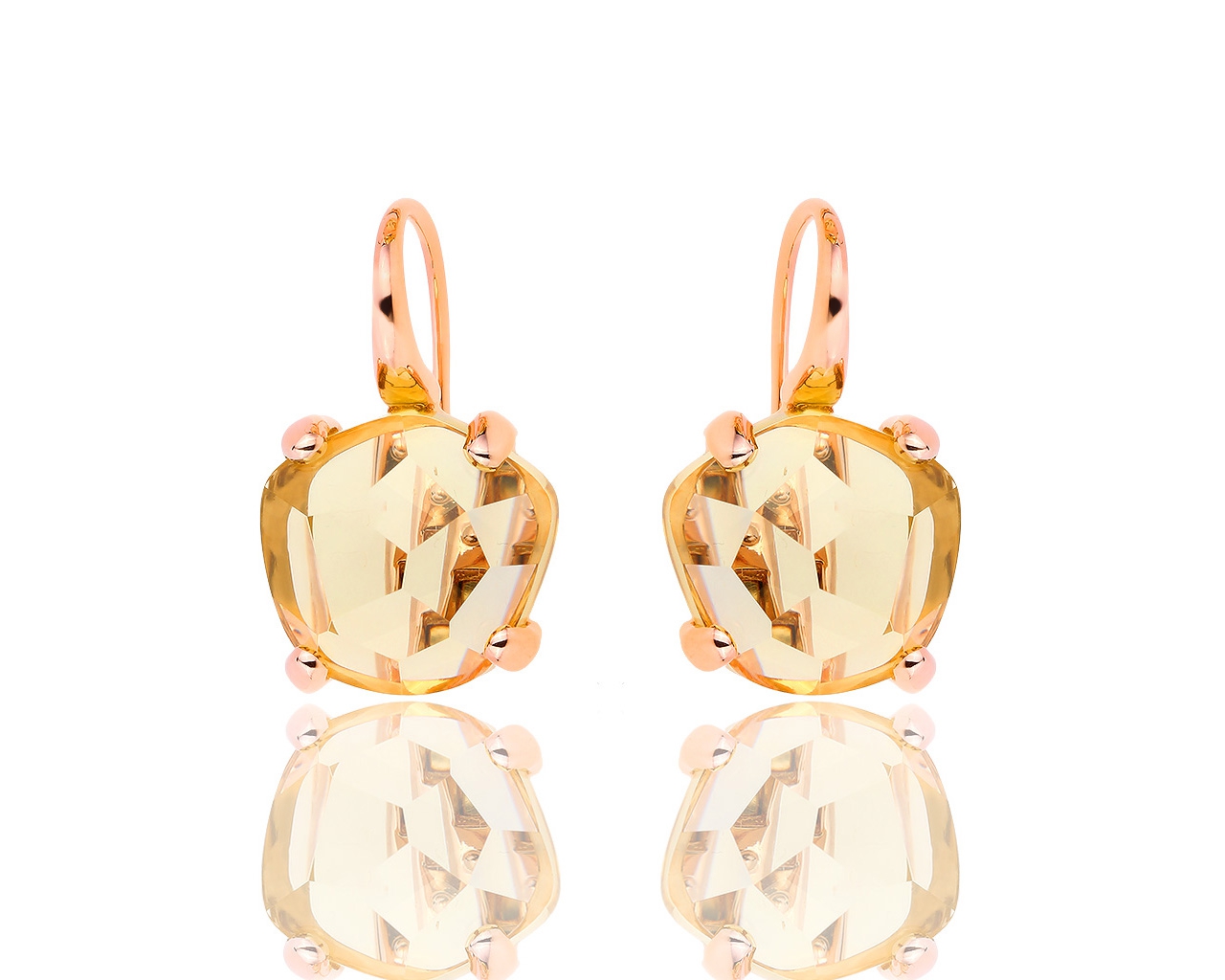 Изящные золотые серьги с цитринами Pomellato 130818/6