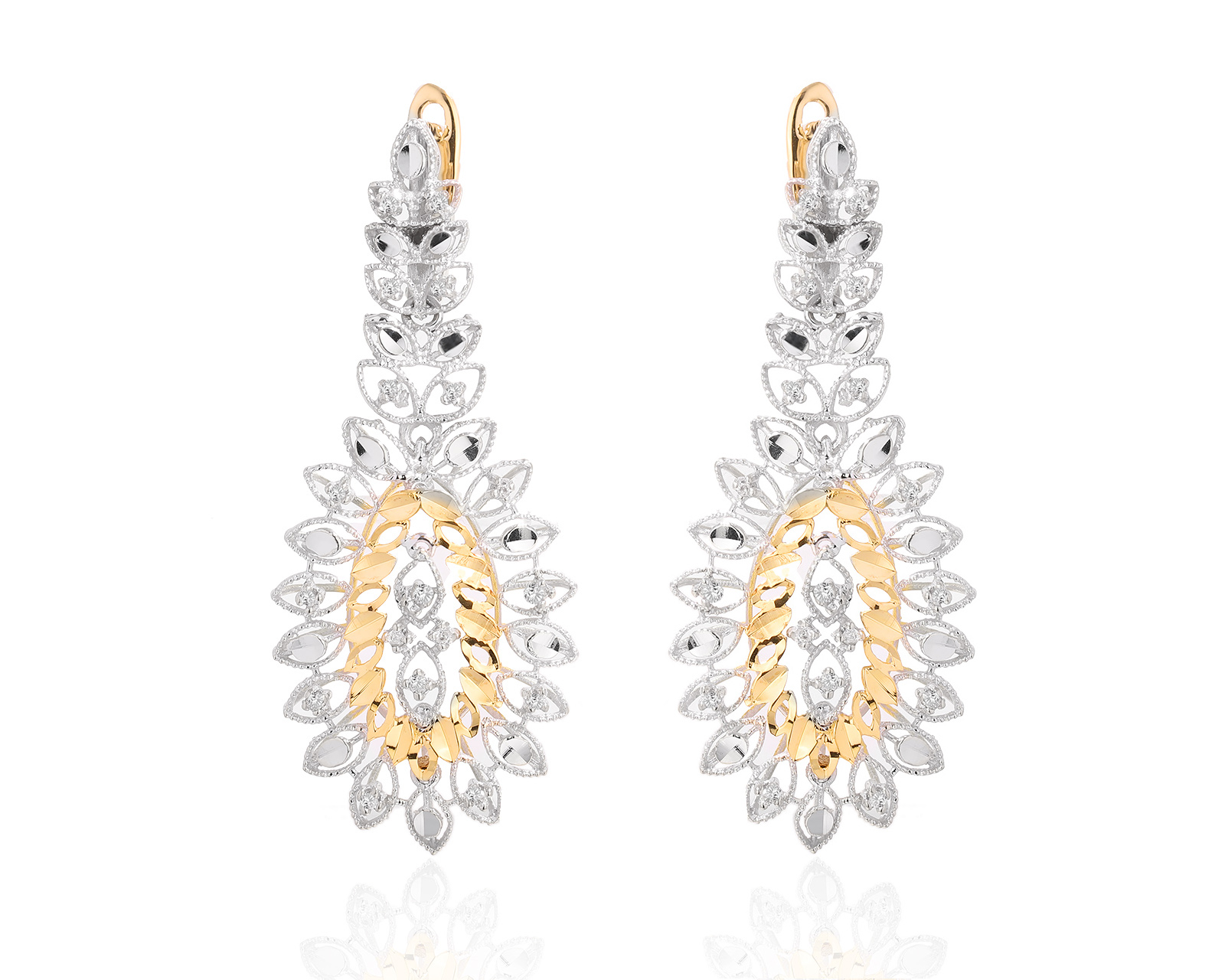 Оригинальные золотые серьги с бриллиантами 0.14ct Somoro 041224/7 Оригинальные золотые серьги с бриллиантами 0.14ct Somoro 041224/7