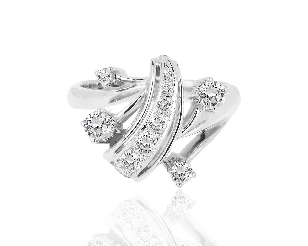 Достойное золотое кольцо с бриллиантами 0.60ct 111218/6