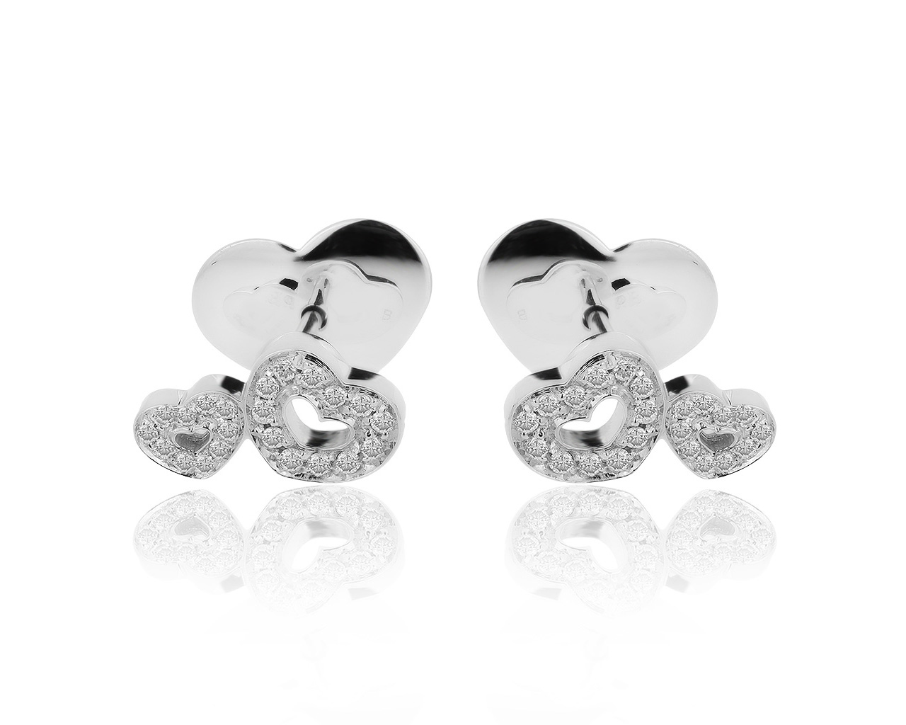 Оригинальные золотые серьги с бриллиантами 0.26ct Pasquale Bruni Amore 220820/2