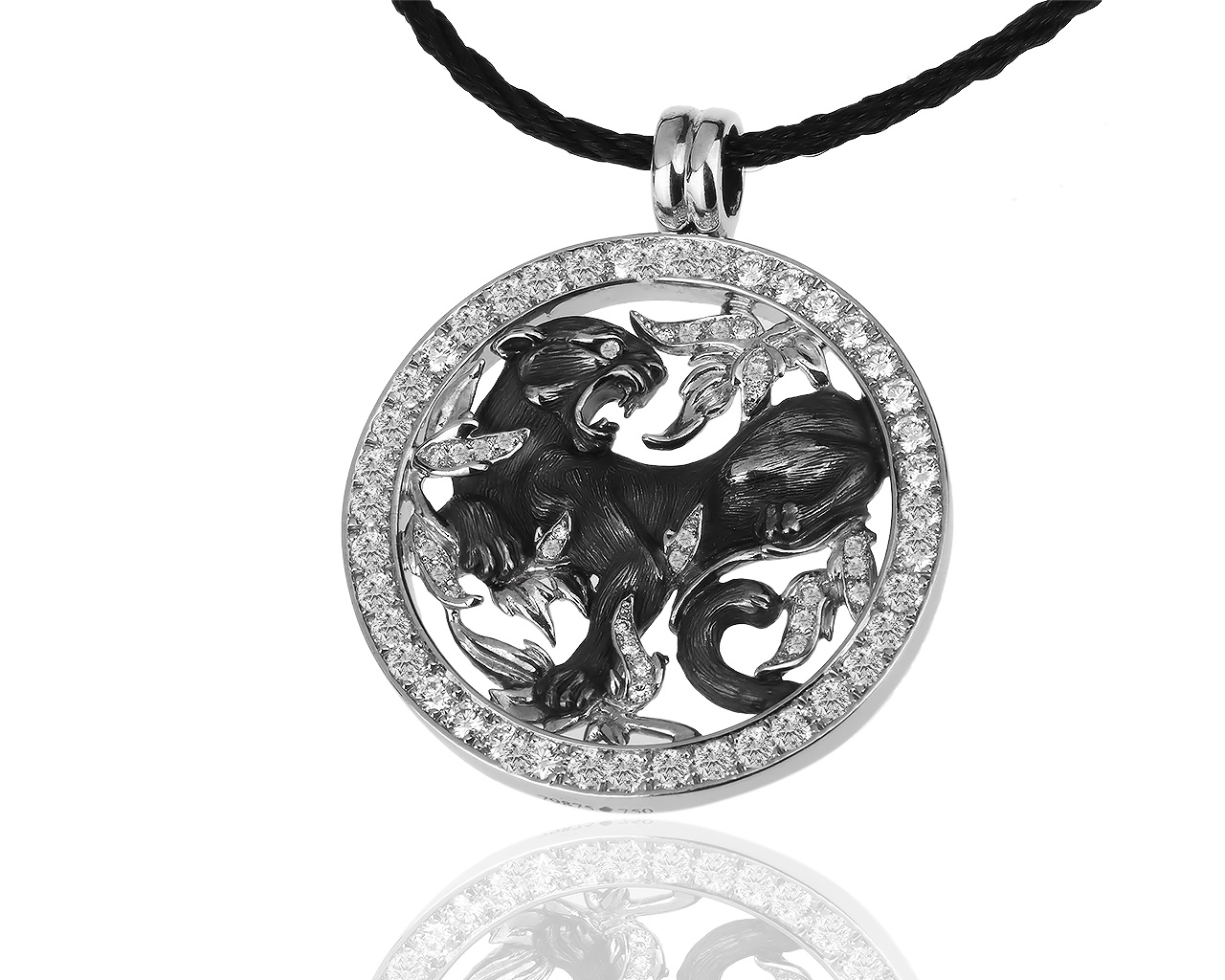 Оригинальная золотая подвеска с бриллиантами 2.50ct Magerit Puma 070319/4