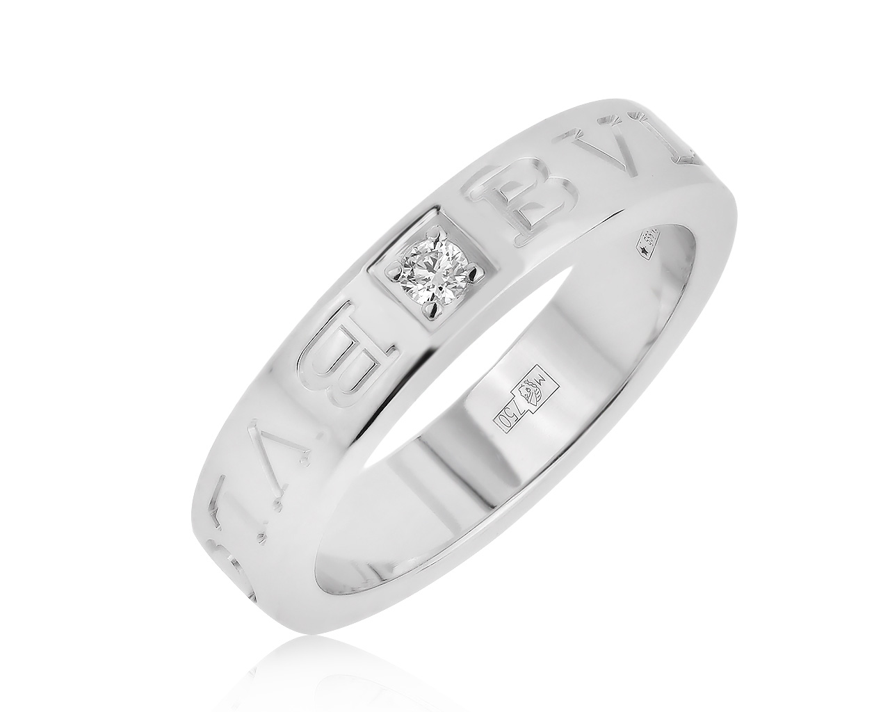 Оригинальное золотое кольцо с бриллиантом 0.04ct Bvlgari 280920/11