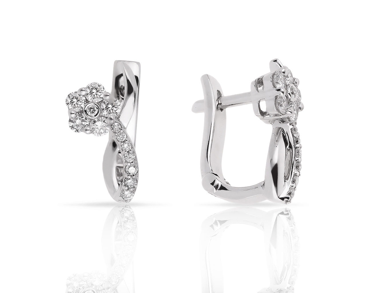 Изящные золотые серьги с бриллиантами 0.52ct 040618/4