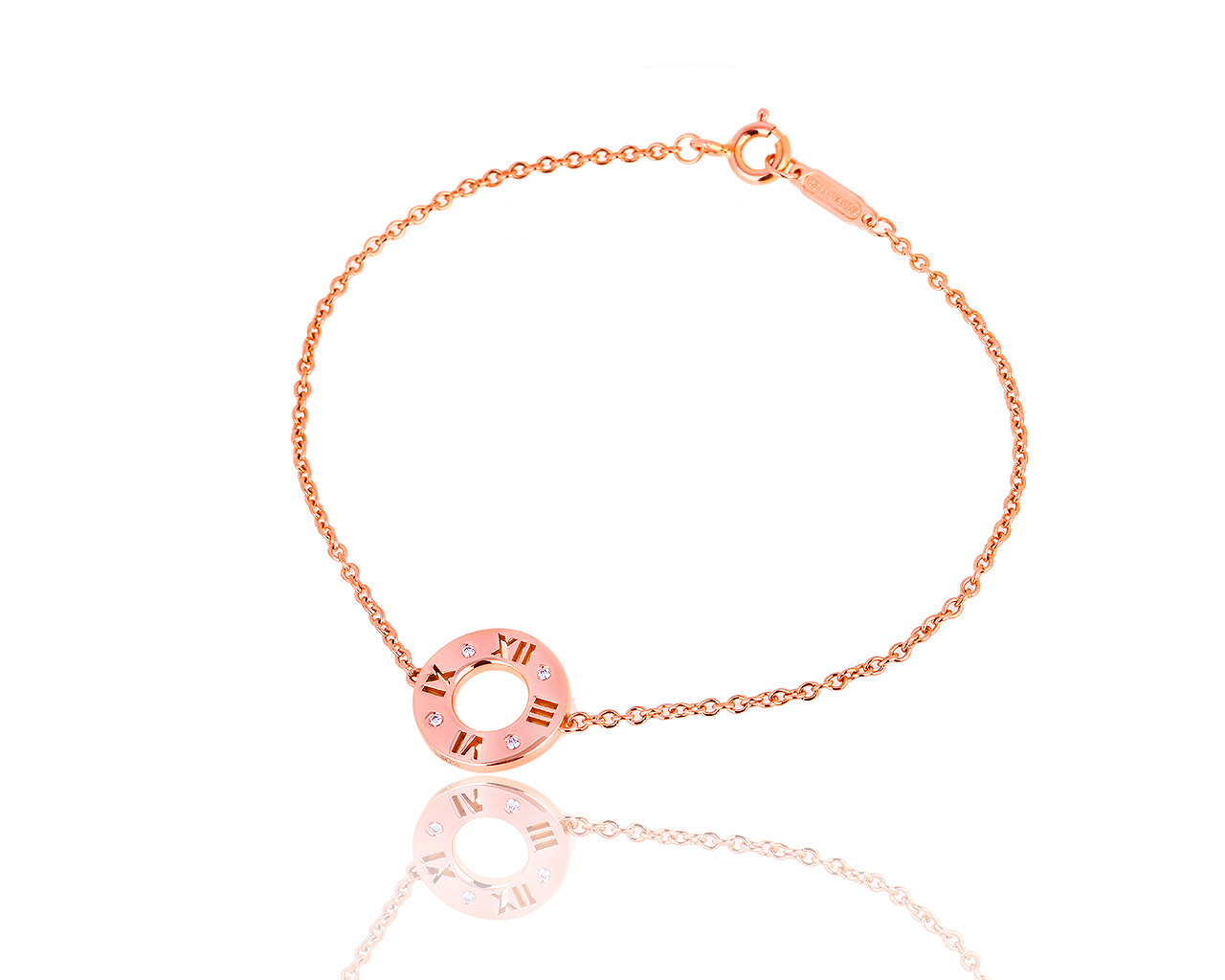 Утонченный золотой браслет с бриллиантами Tiffany&Co Atlas