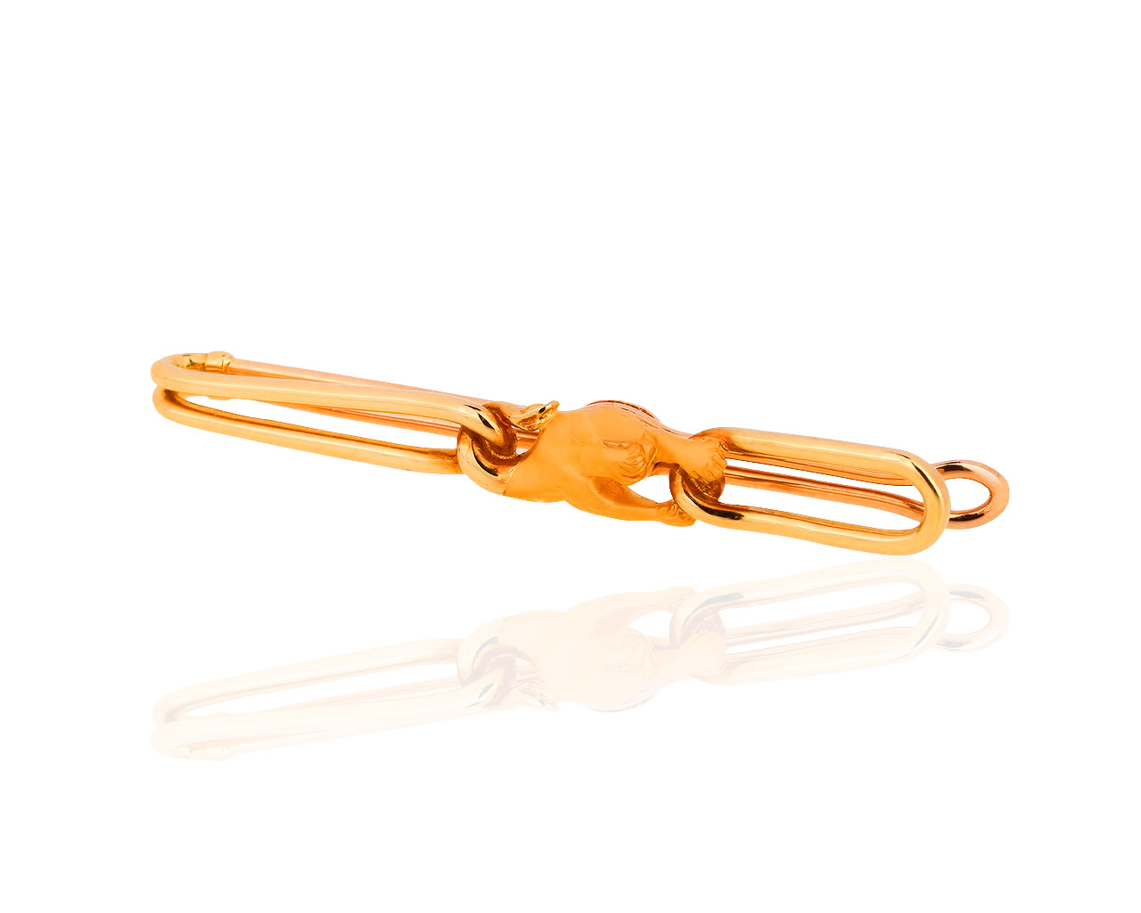 Золотой зажим для галстука Carrera y Carrera Panther 130918/3