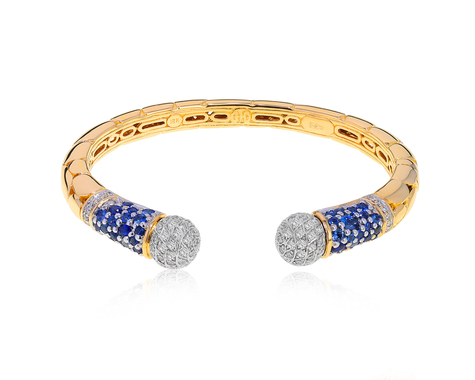 Потрясающий золотой браслет с сапфирами 3.09ct 250122/2