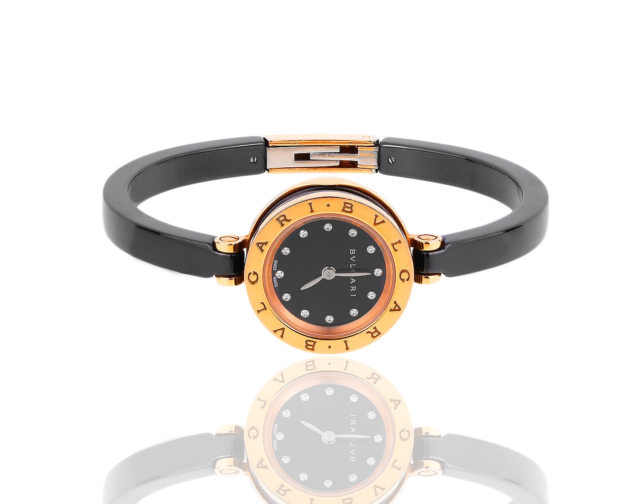 Золотые часы с керамикой и бриллиантами Bvlgari B.Zero 1 240918/13