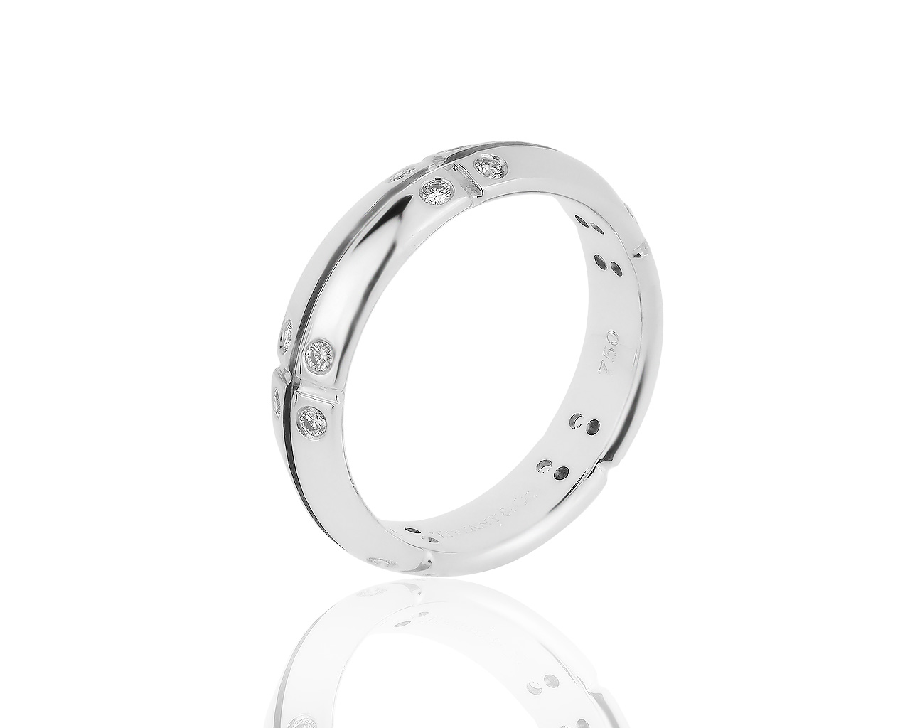 Оригинальное золотое кольцо с бриллиантами 0.20ct Tiffany&Co