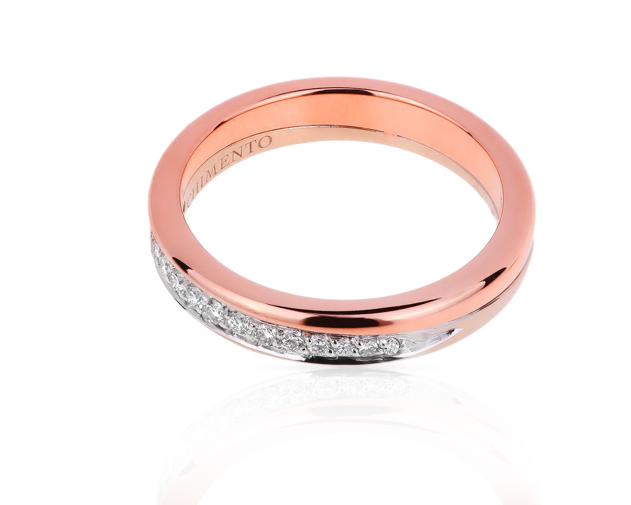 Обручальное золотое кольцо с бриллиантами 0.15ct Chimento 250418/9
