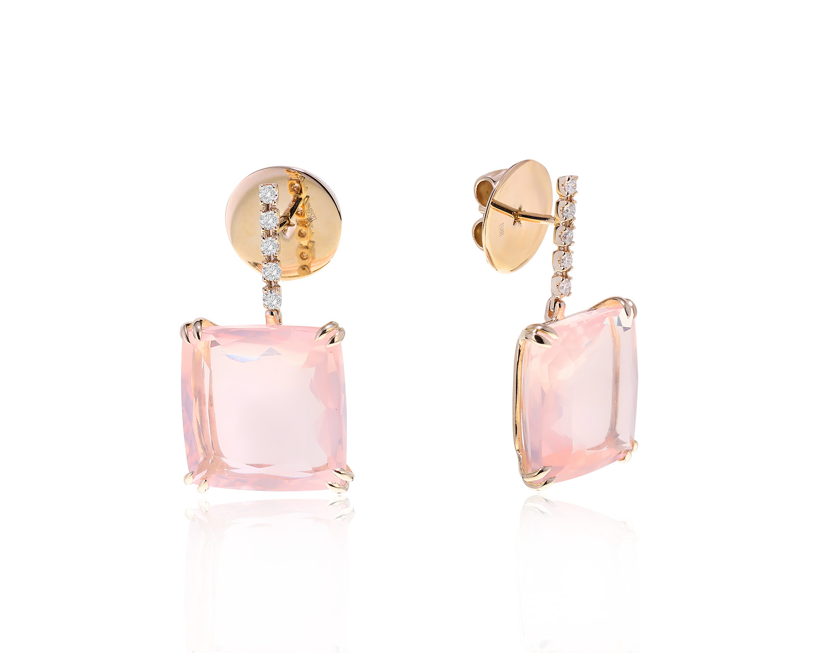 Оригинальные золотые серьги с кварцем 25.00ct H.Stern 310123/1