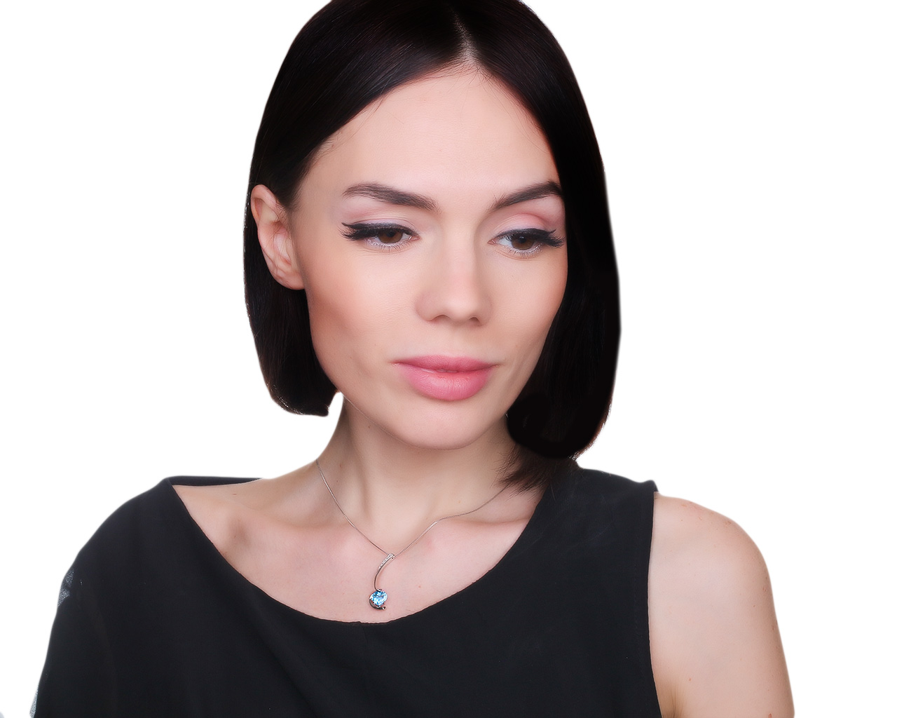 Итальянский золотой кулон с топазом 2.01ct