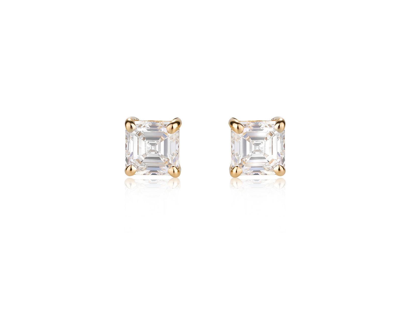 Золотые серьги с бриллиантами 2.03ct Evgeny Matveev