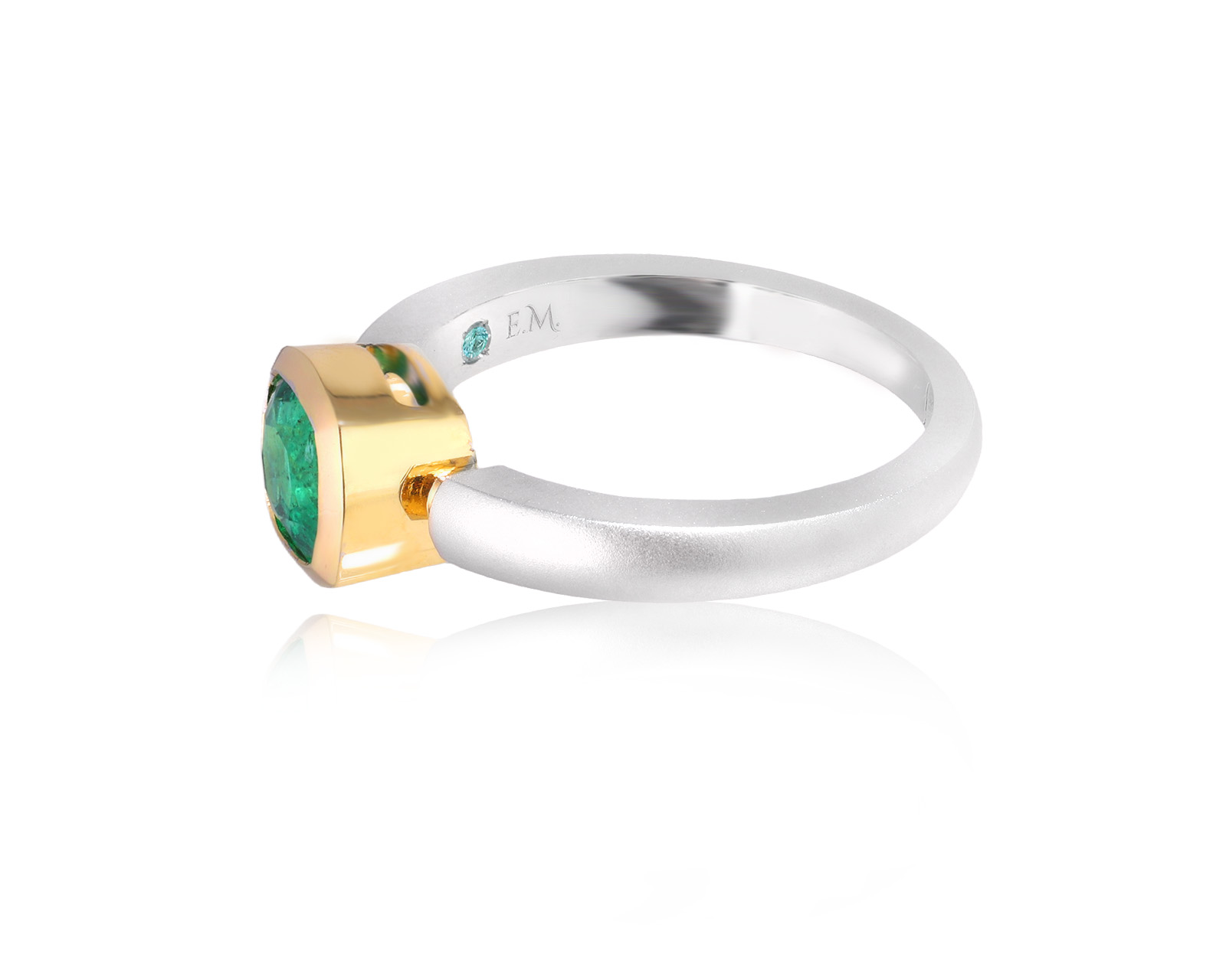 Золотое кольцо с изумрудом Замбия 0.92ct Evgeny Matveev