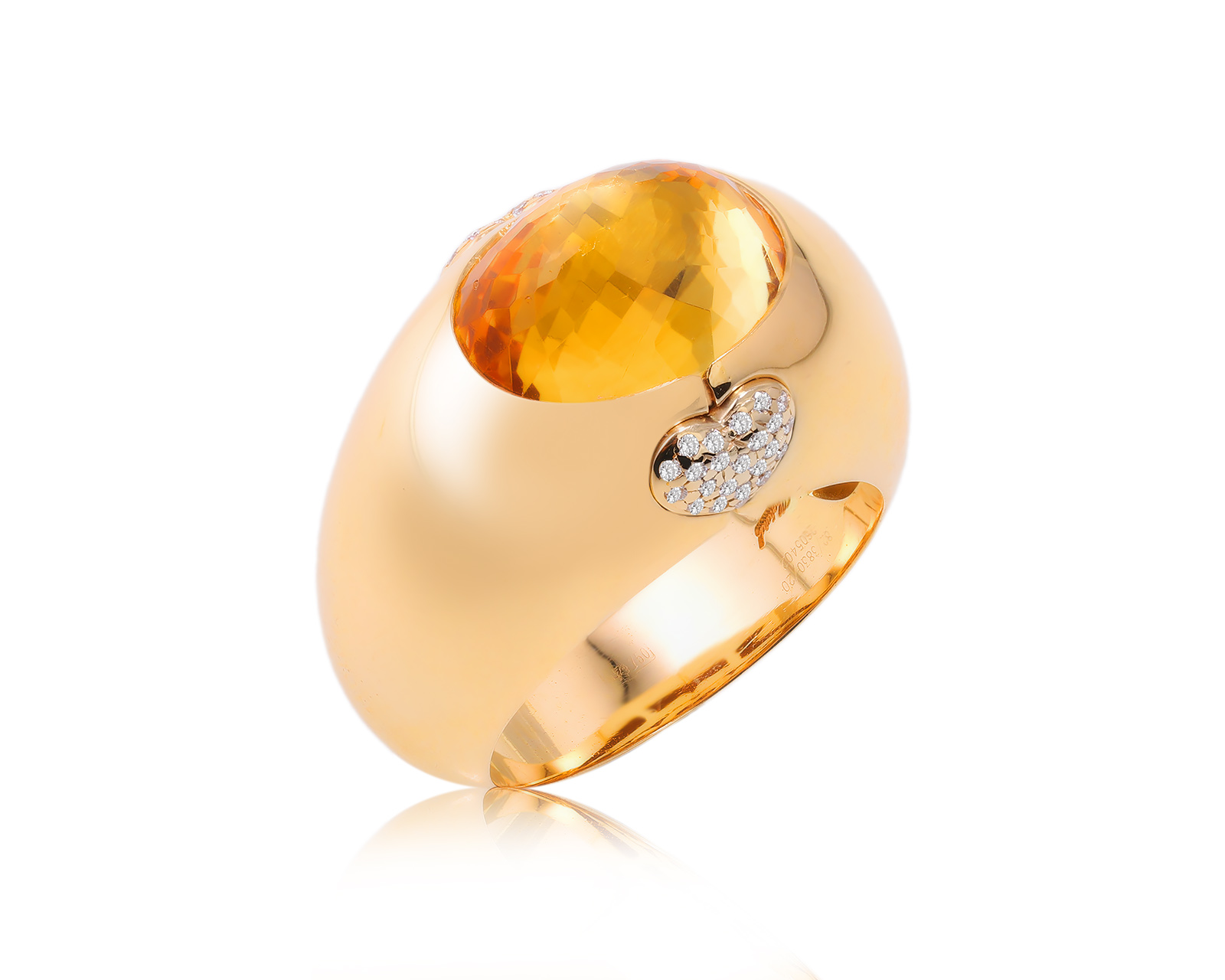 Оригинальное золотое кольцо с цитрином 5.00ct Chopard