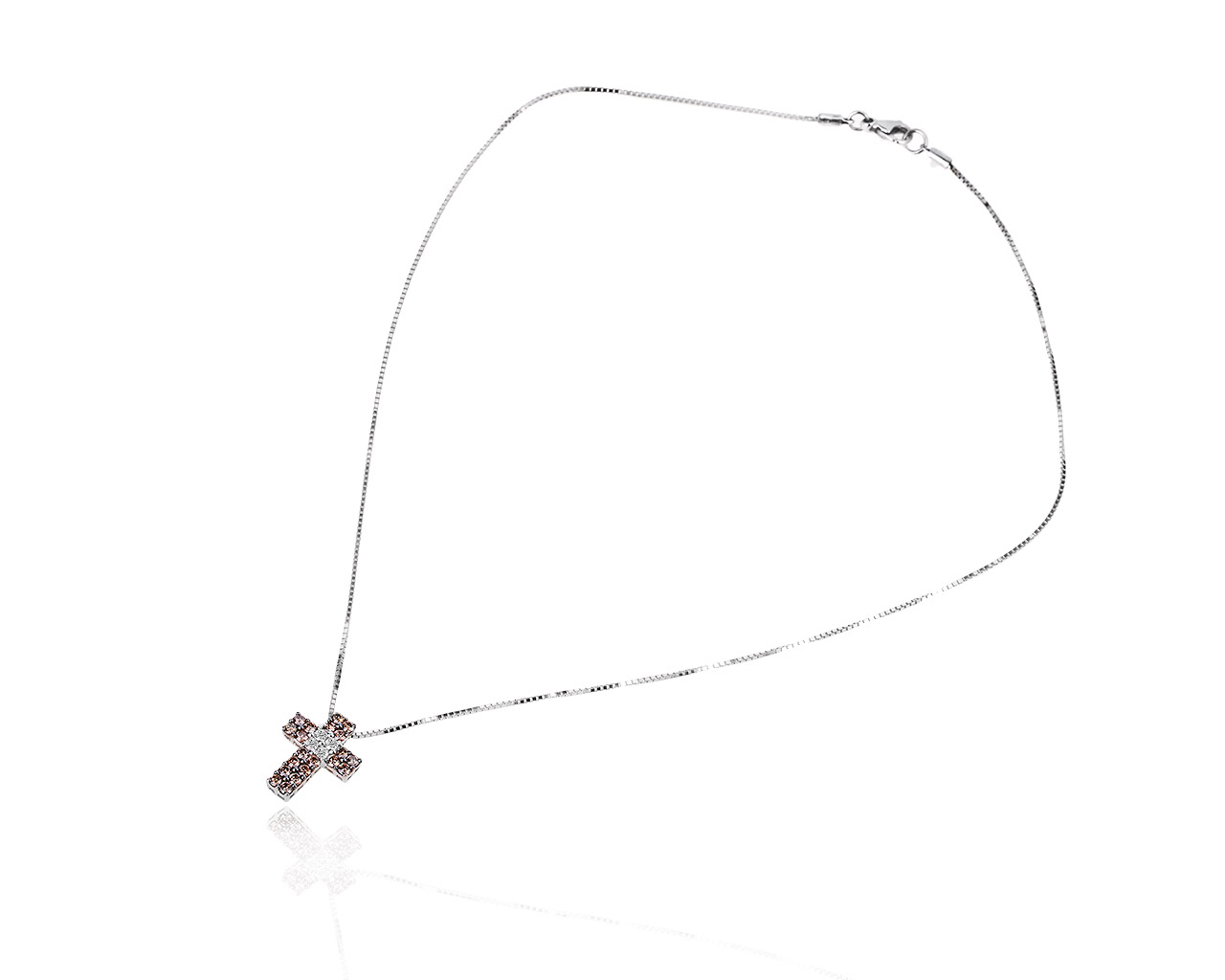 Элегантный золотой крест с бриллиантами 0.96ct Leo Pizzo