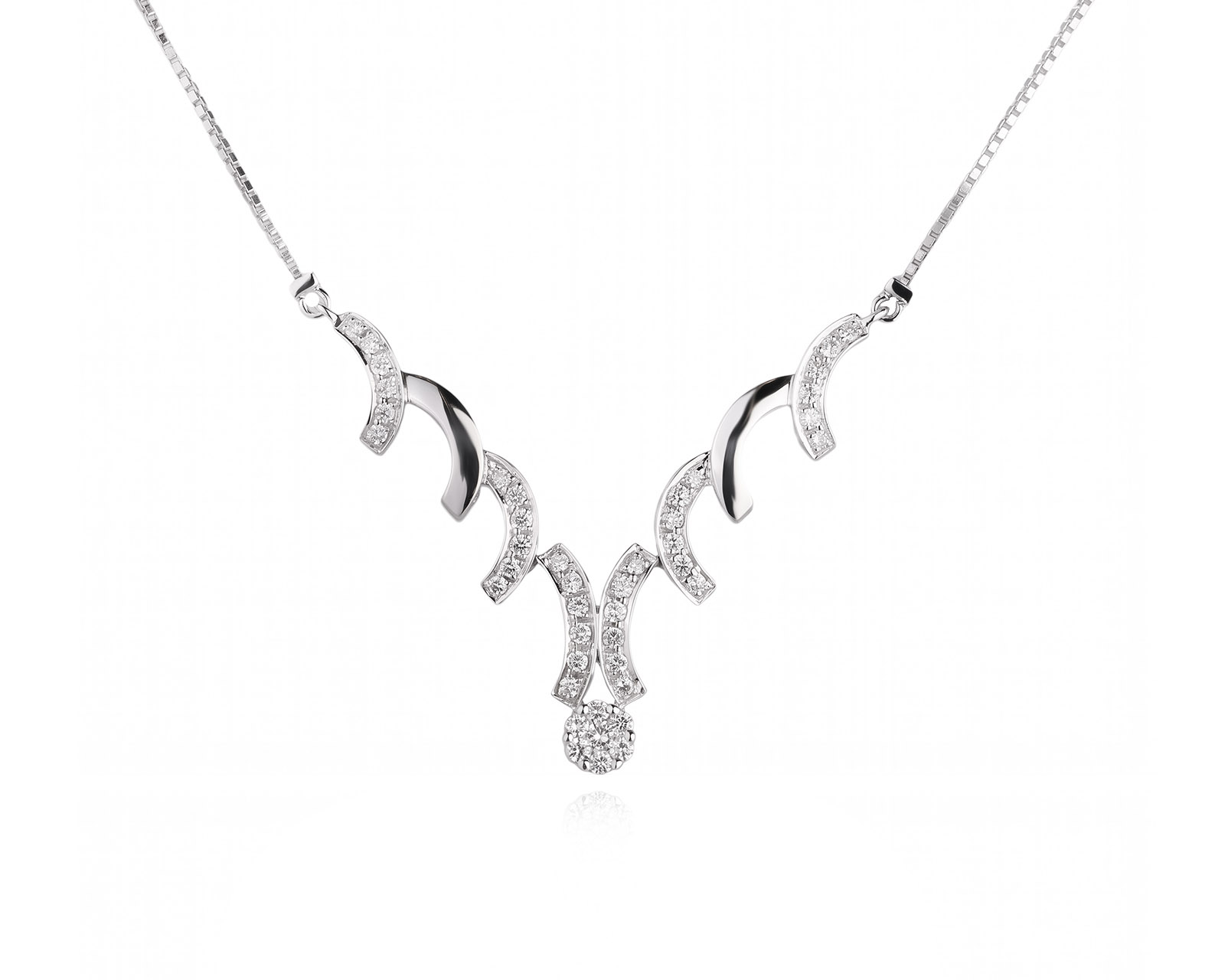 Золотое колье с бриллиантами 0.84ct 090626/6