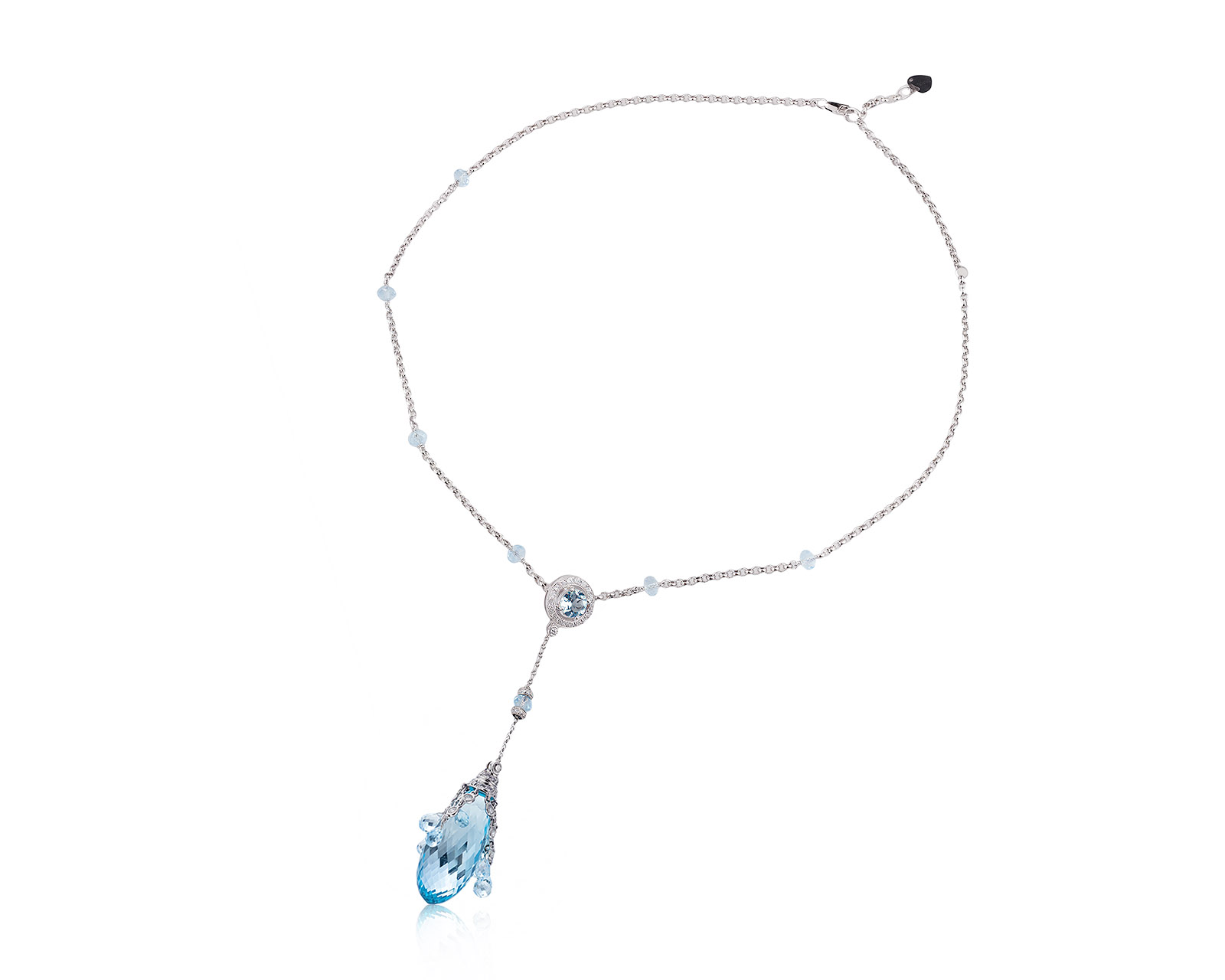 Золотой кулон с топазами 46.63ct и бриллиантами 0.89ct