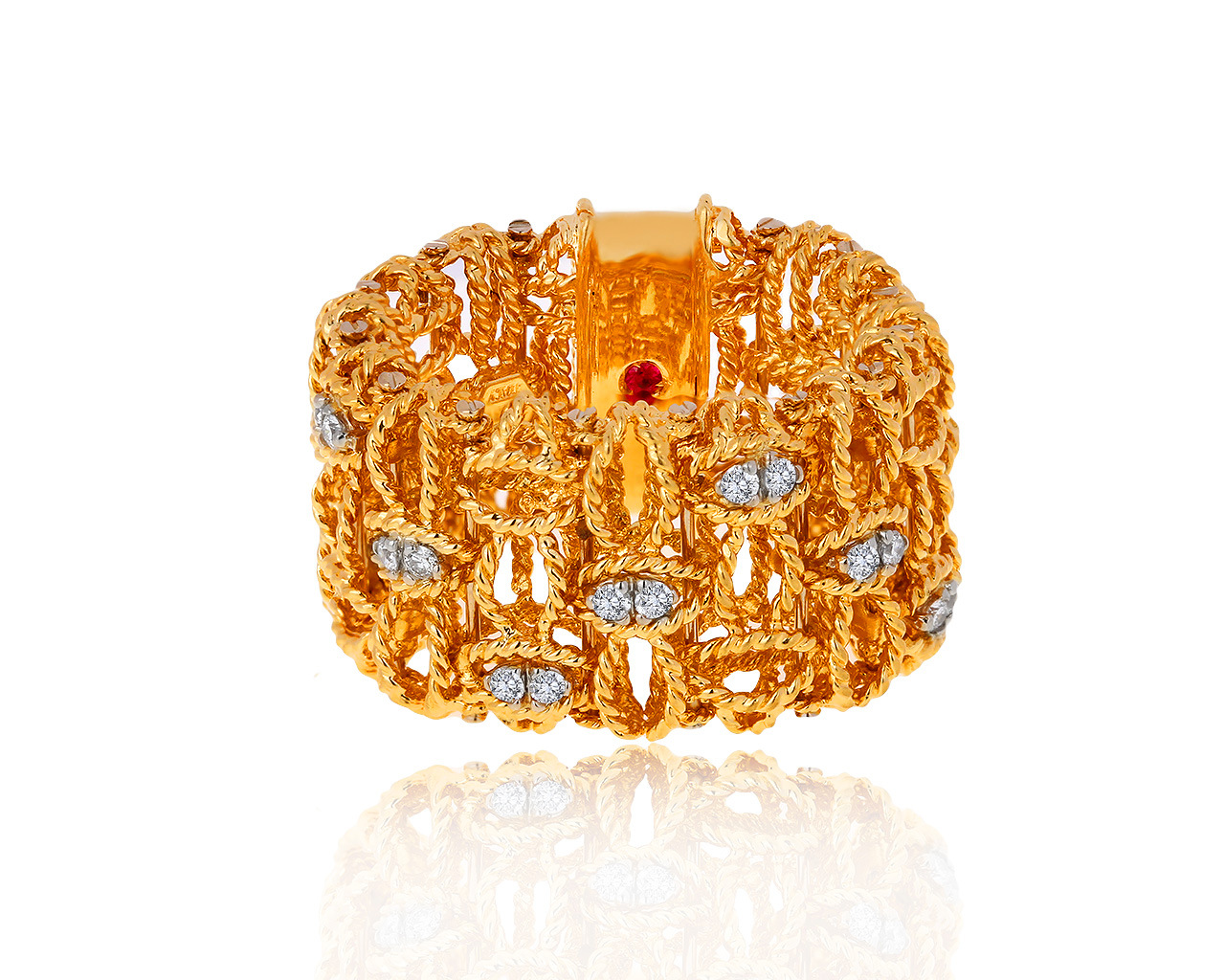 Оригинальное золотое кольцо с бриллиантами 0.23ct Roberto Coin