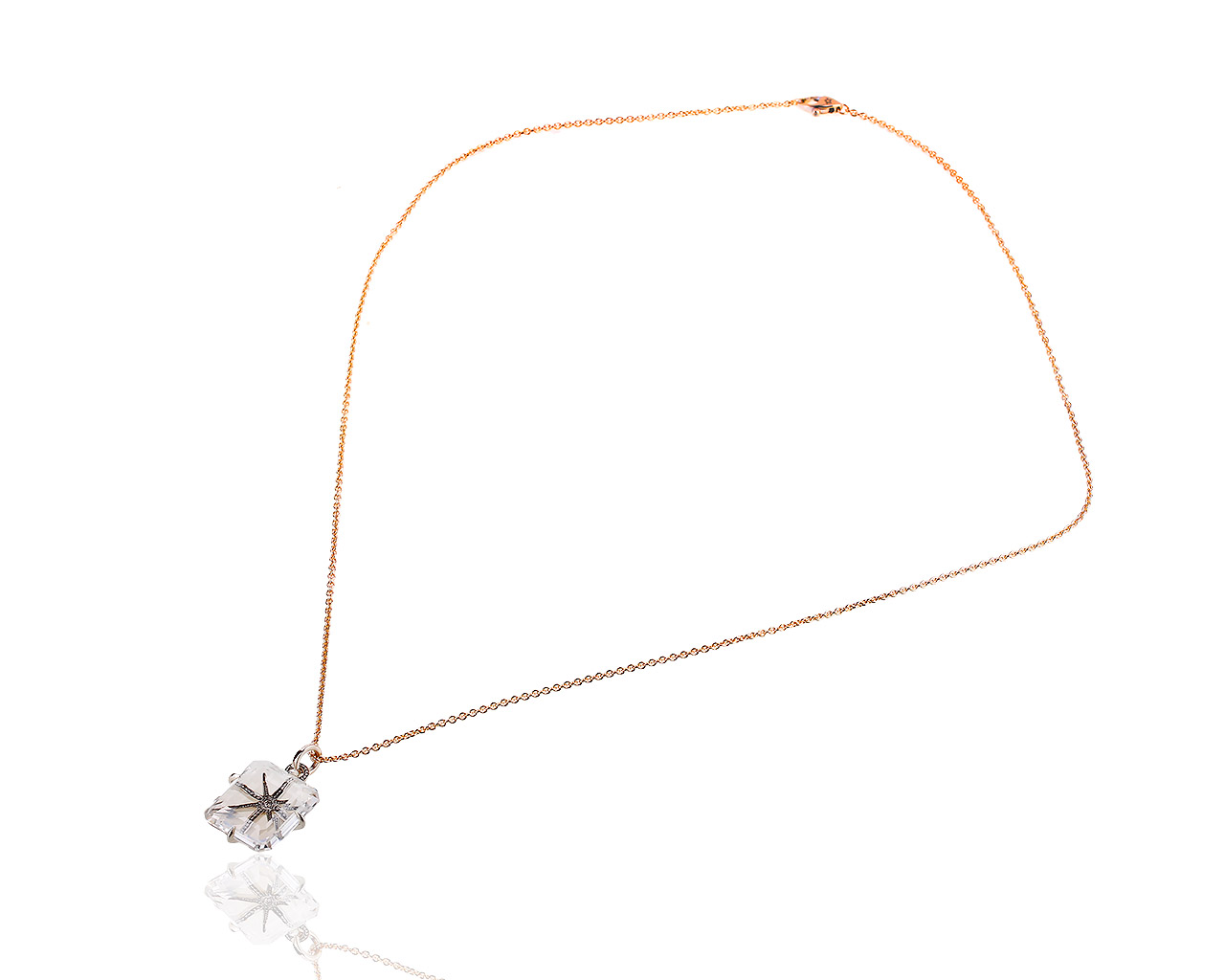 Золотой кулон с бриллиантом и горным хрусталем H.Stern Stars